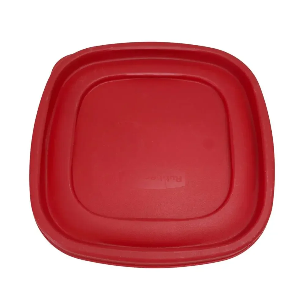 Lot Of 6 Rubbermaid Tops #7J64 ~Lids Only~ Red Stackable 6.5” x 6.5” - Square